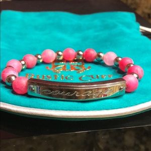Rustic Cuff Pink/Silver “Courage” Kerry Bracelet